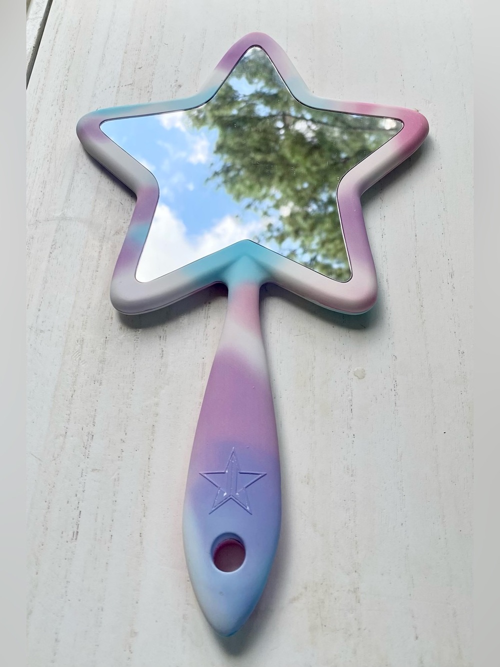Jeffree Star Cotton Candy Star-Shaped Hand Mirror - Pink, White, Purple, Blue - Picture 2 of 3